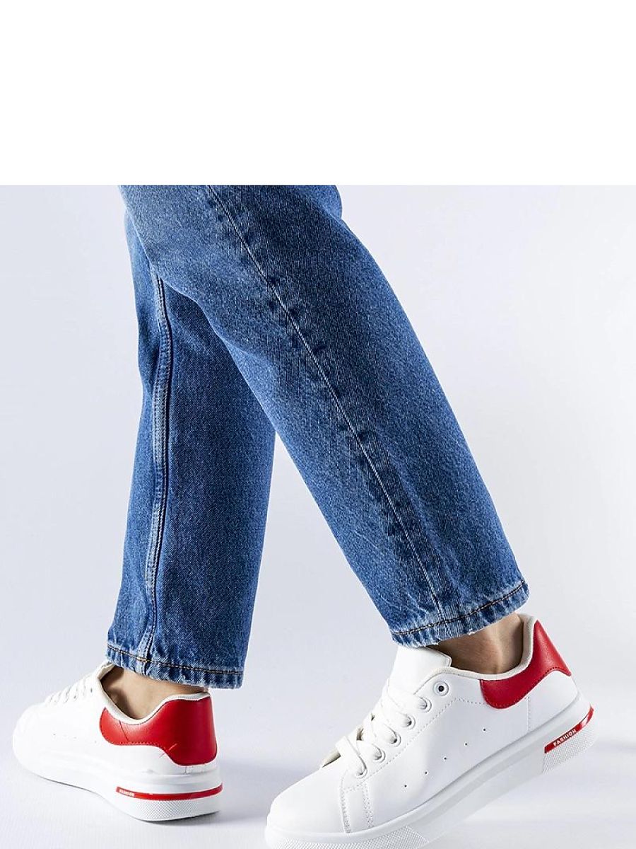 Biało-czerwone sneakersy Leland - Solea - obrazek 3