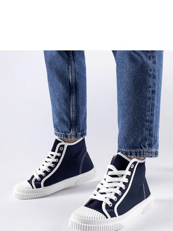 Granatowe wysokie trampki Pozzuolo - Solea