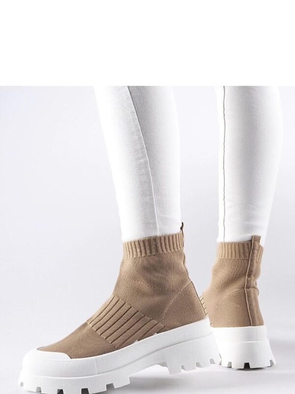 Brązowe sneakersy z elastyczną cholewką Varden - Solea