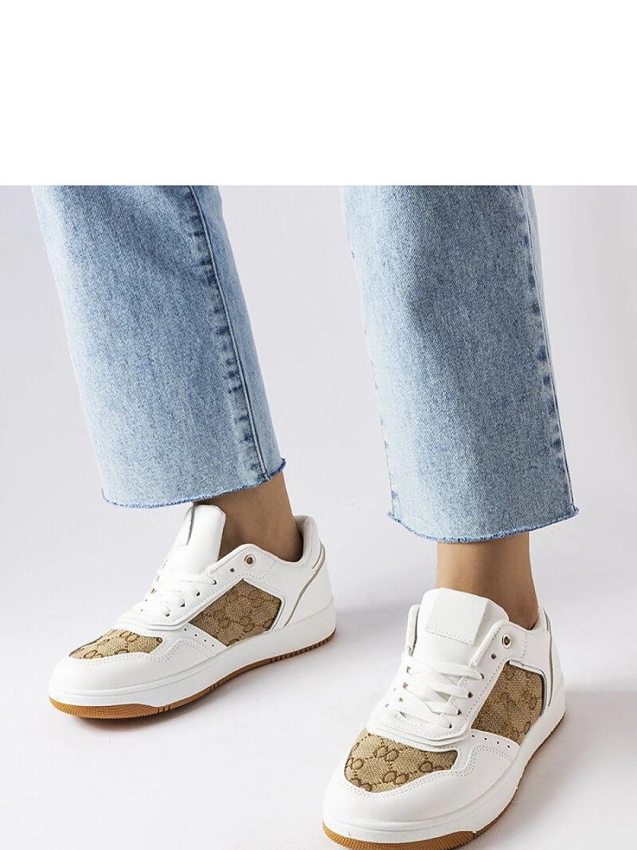 Białe sneakersy zdobione monogramem Isidora - Solea