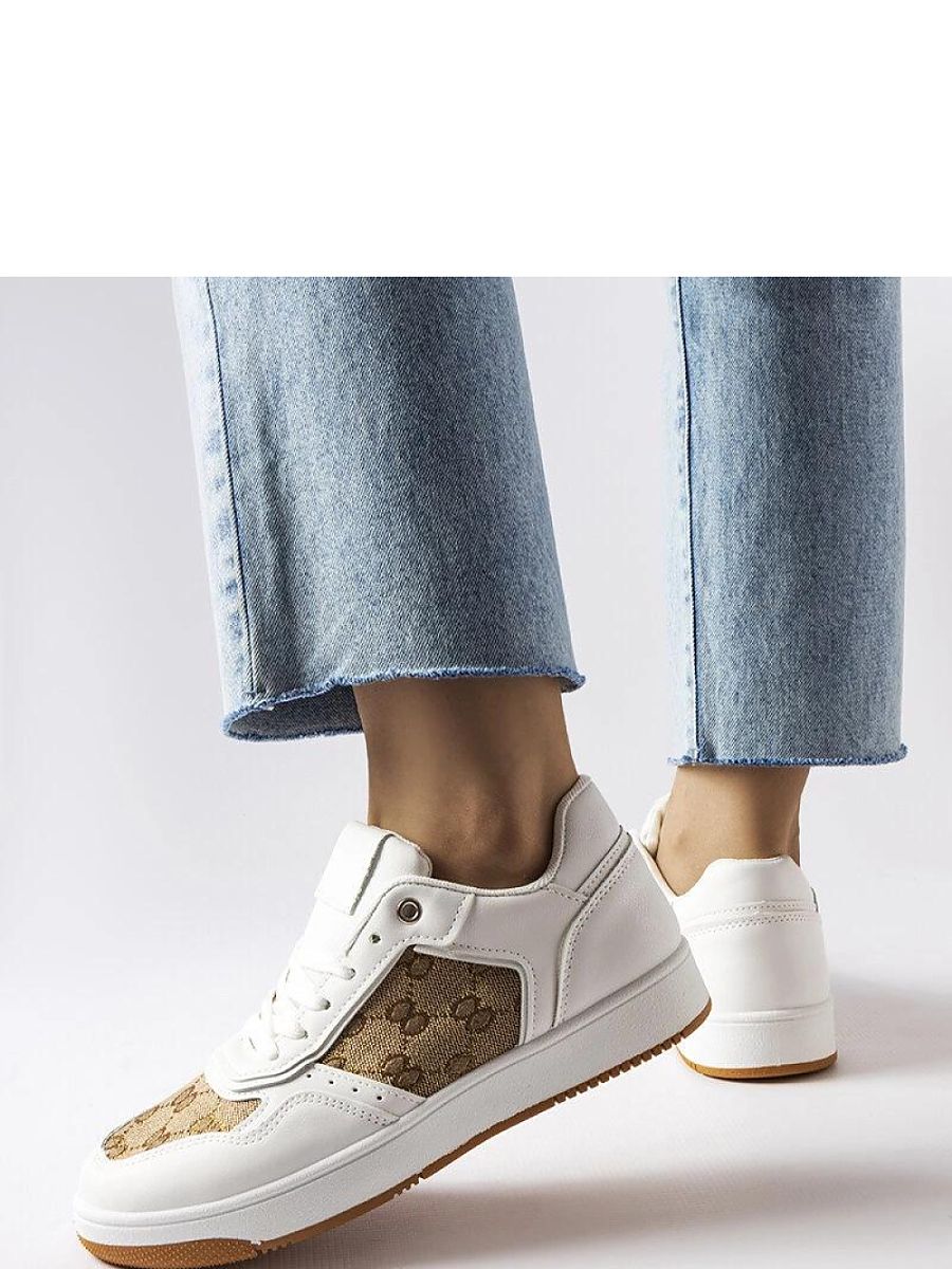 Białe sneakersy zdobione monogramem Isidora - Solea - obrazek 2