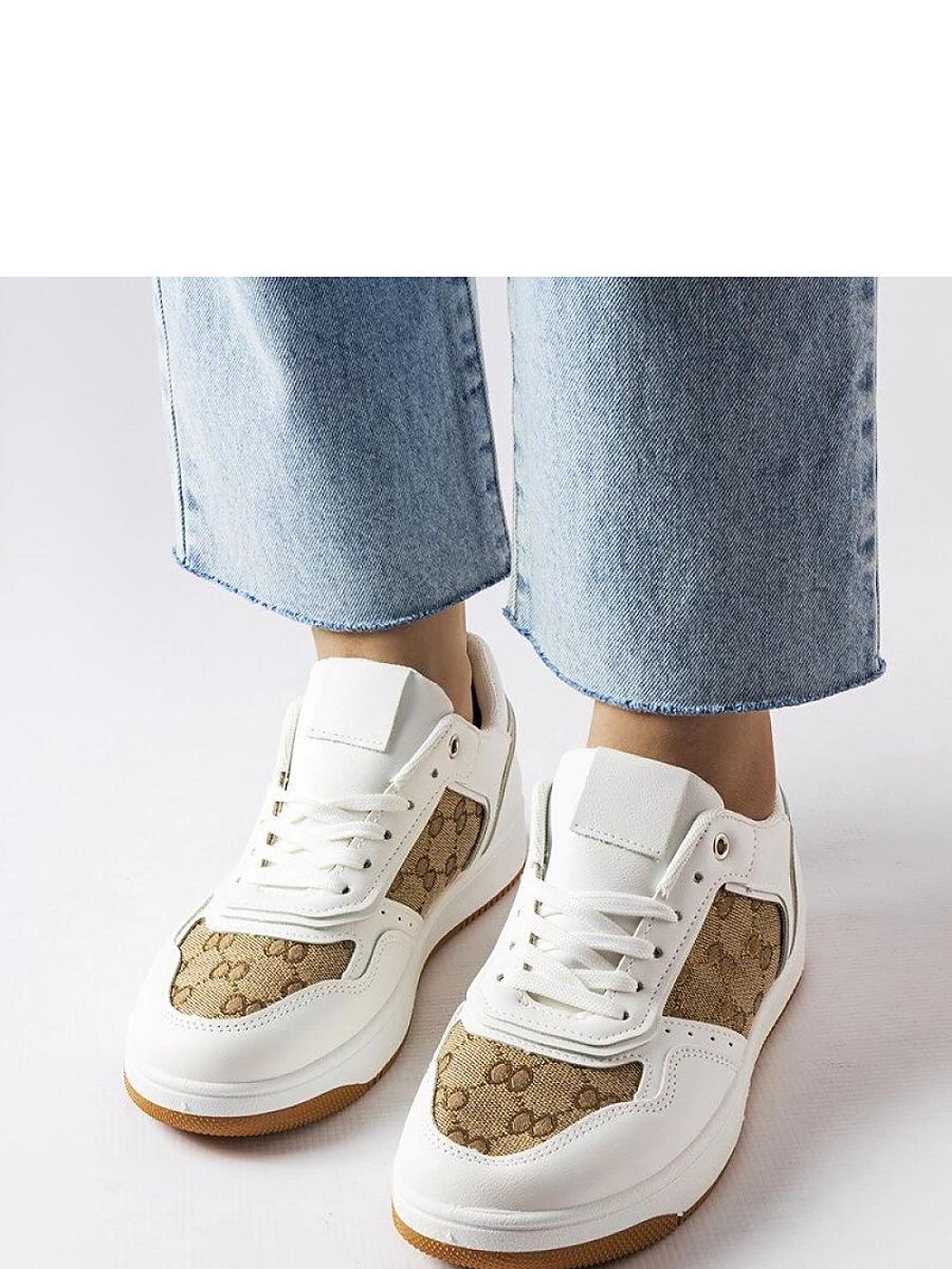 Białe sneakersy zdobione monogramem Isidora - Solea - obrazek 3