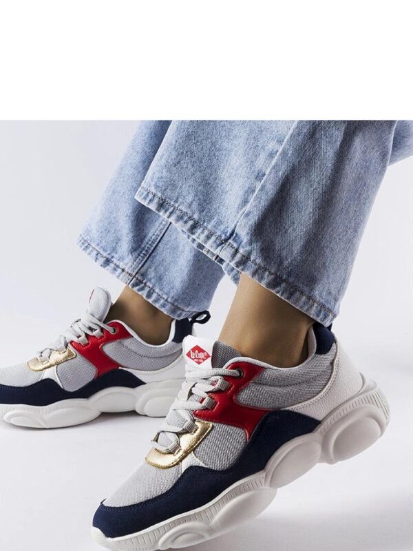 Damskie szare buty sportowe LCWL-20-39-032 - Solea