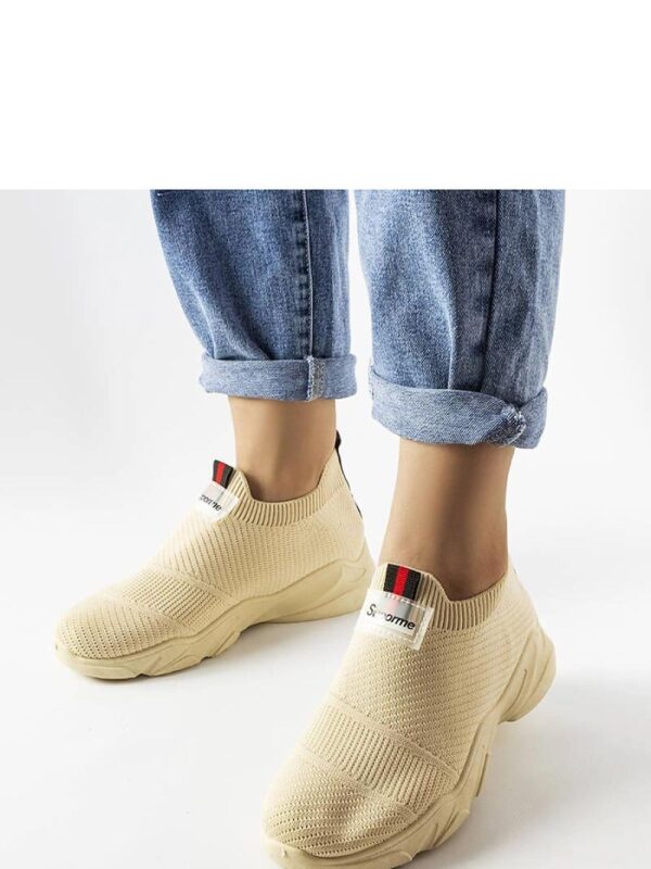 Beżowe wsuwane buty sportowe damskie Greco - Solea