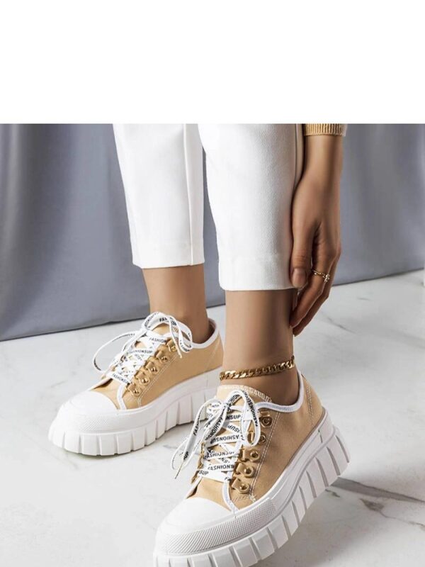 Beżowe trampki na platformie Toni - Solea