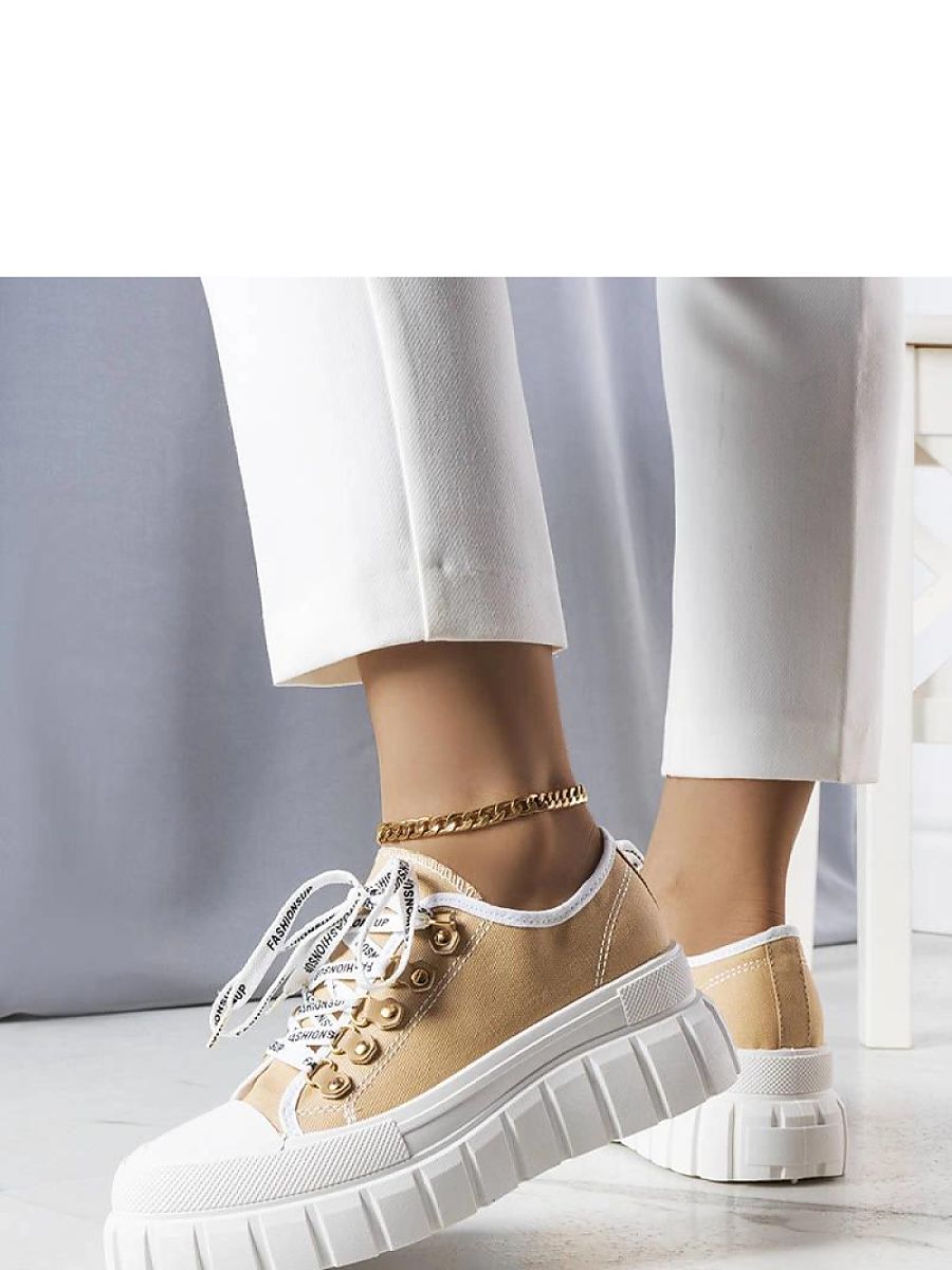 Beżowe trampki na platformie Toni - Solea - obrazek 3