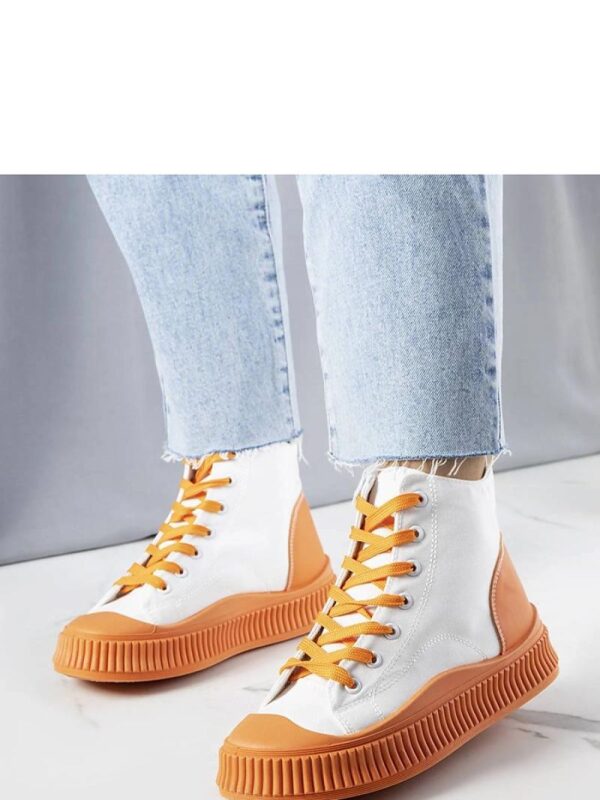 Pomarańczowe trampki na platformie Terri - Solea