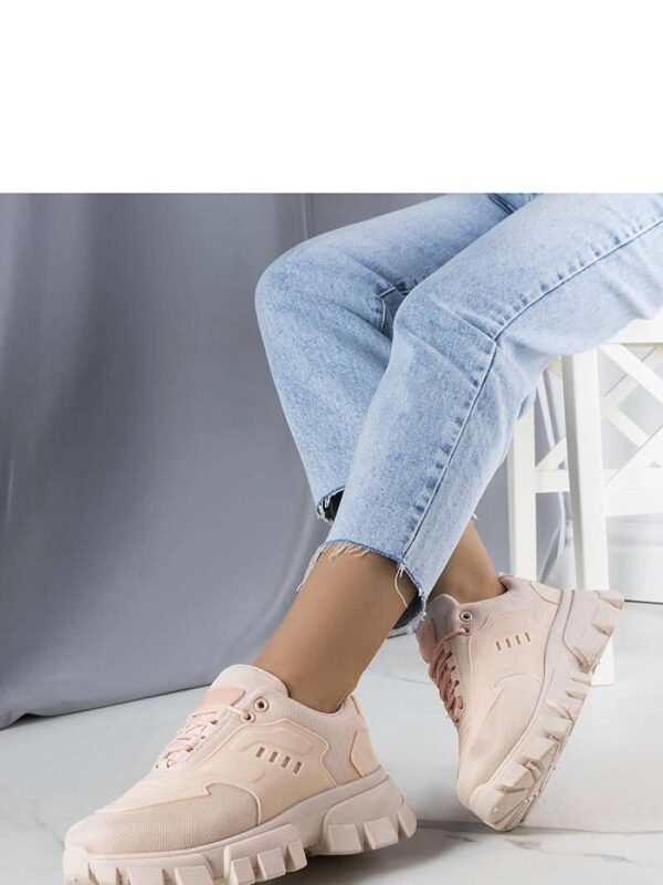 Różowe sneakersy na masywnej podeszwie Inez - Solea