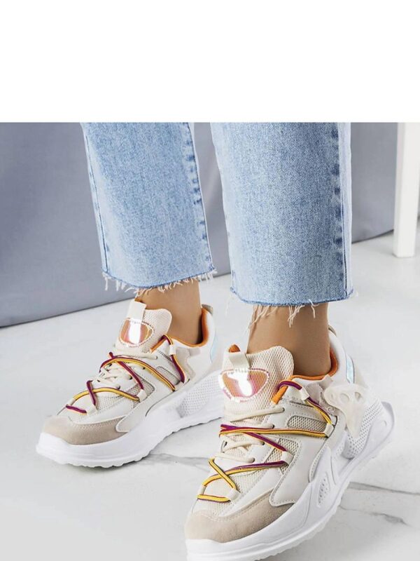 Beżowe sneakersy z łączonych materiałów Traci - Solea