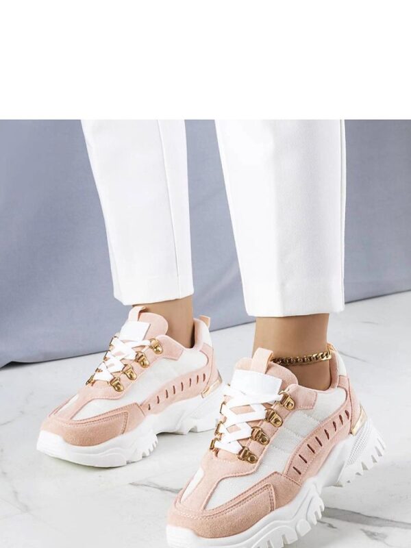 Biało-różowe sneakersy Mindy - Solea