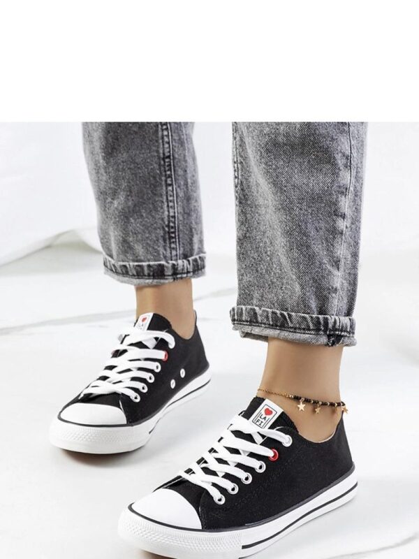 Czarne klasyczne trampki damskie Kolind - Solea