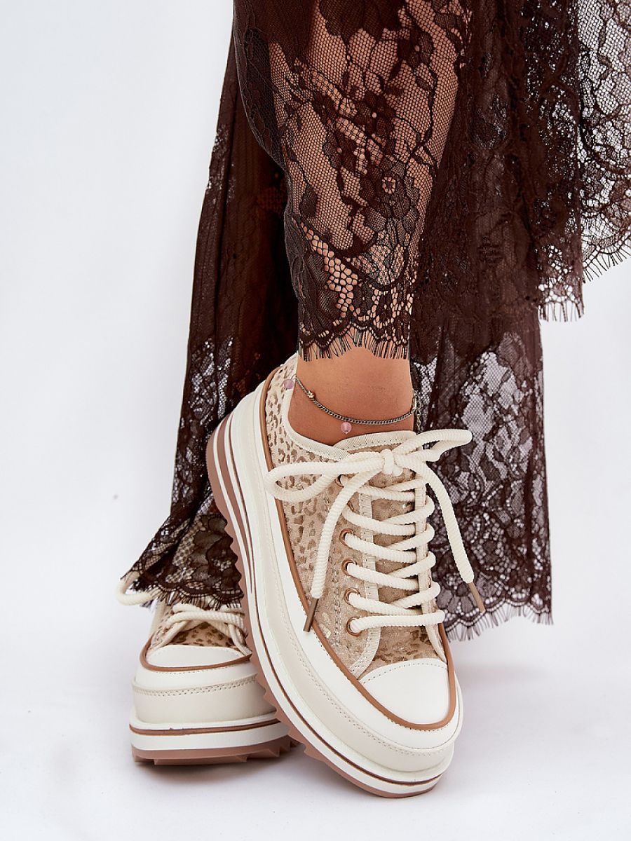 Trampki Model S.Barski BF51-101 Beige - Step in style - obrazek 3