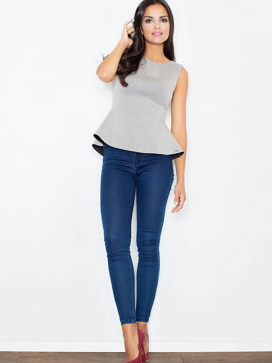 Bluzka Model 352 Grey - Figl - obrazek 2