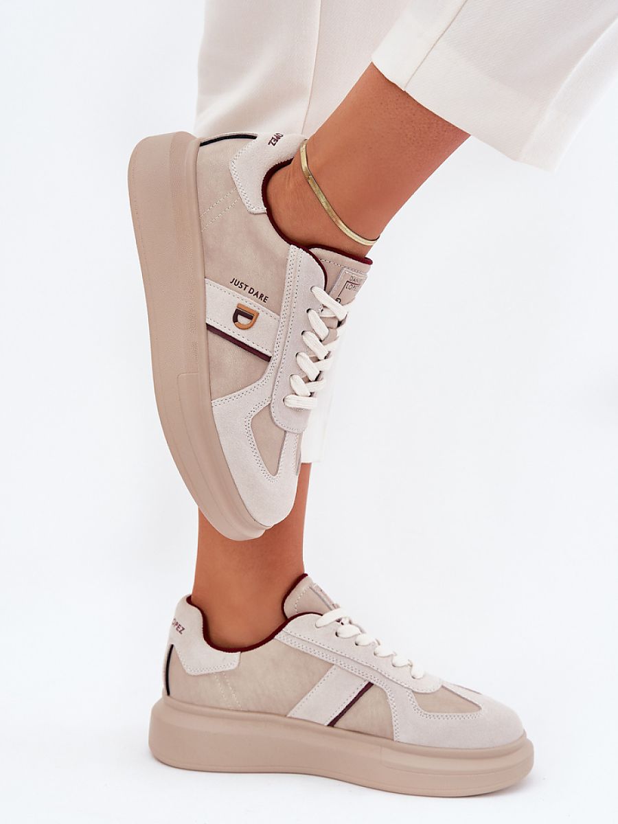 Buty Sportowe Model Daniel Lopez SS2D4003 Beige - Step in style - obrazek 3
