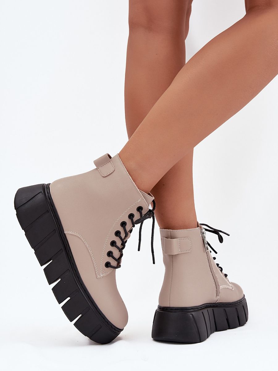 Botki Model Vinceza 66803 Beige - Step in style - obrazek 3