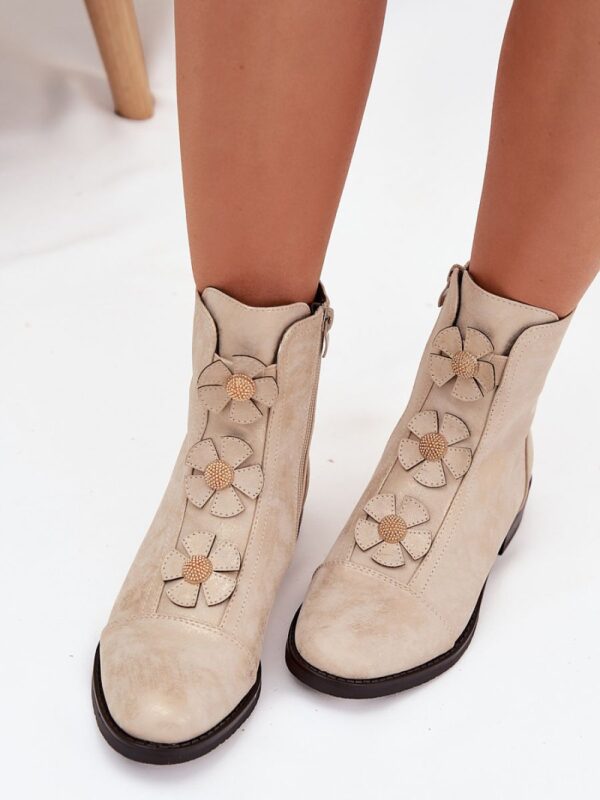 Botki Model Pravienne ASA62-120 Gold - Step in style