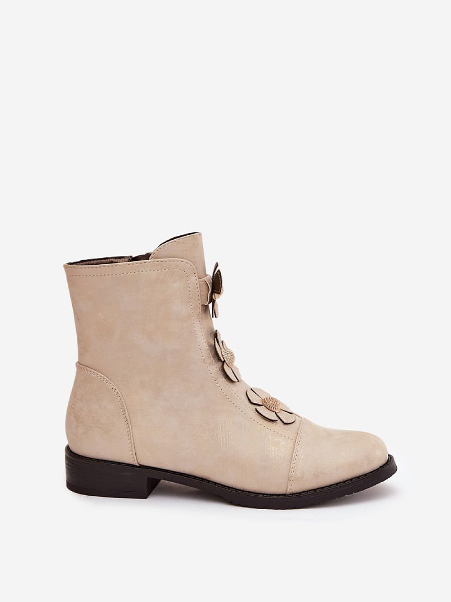 Botki Model Pravienne ASA62-120 Gold - Step in style - obrazek 2