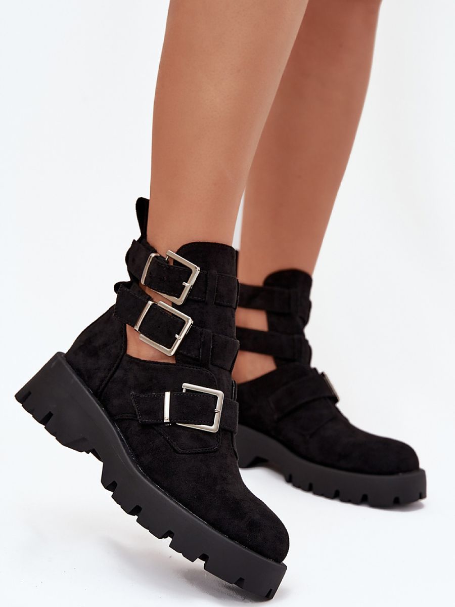 Botki Model Helisse 7631A Black Zamsz - Step in style