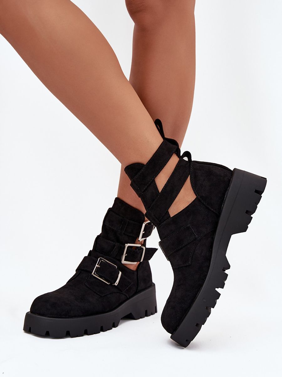 Botki Model Helisse 7631A Black Zamsz - Step in style - obrazek 3