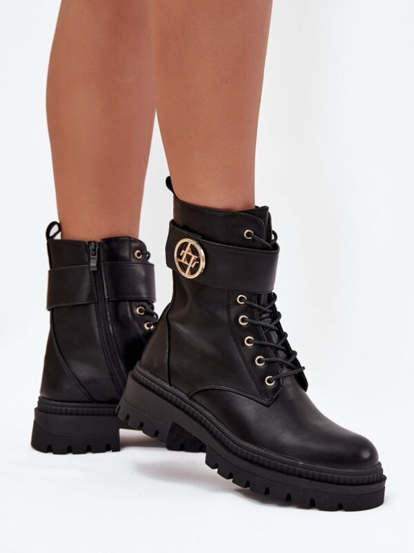 Workery Model Fiorena QT92P Black Skóra - Step in style