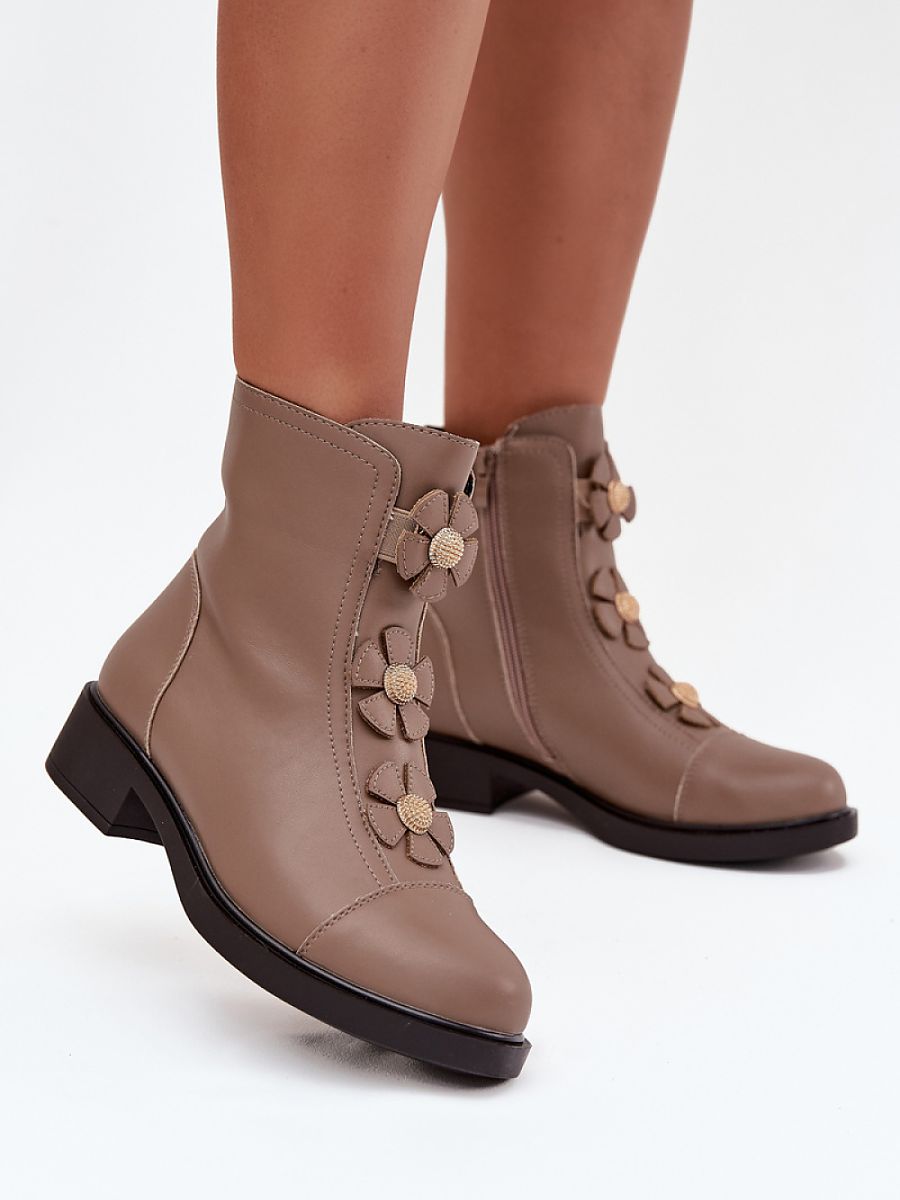 Botki Model Belverine OL22-4 Beige - Step in style