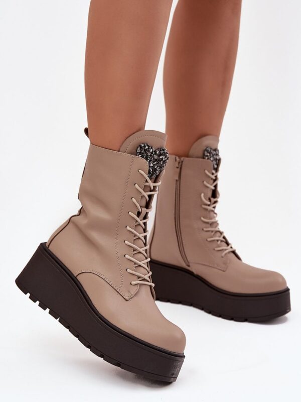 Botki Model Ulrika SFY2478-19 Beige - Step in style