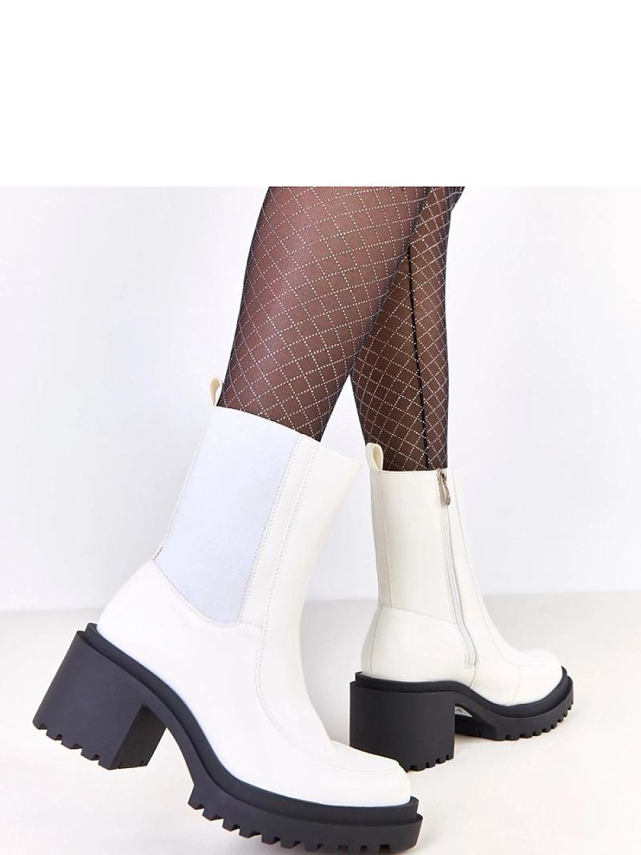 Botki Model Jarley D8901 White - Solea - obrazek 3