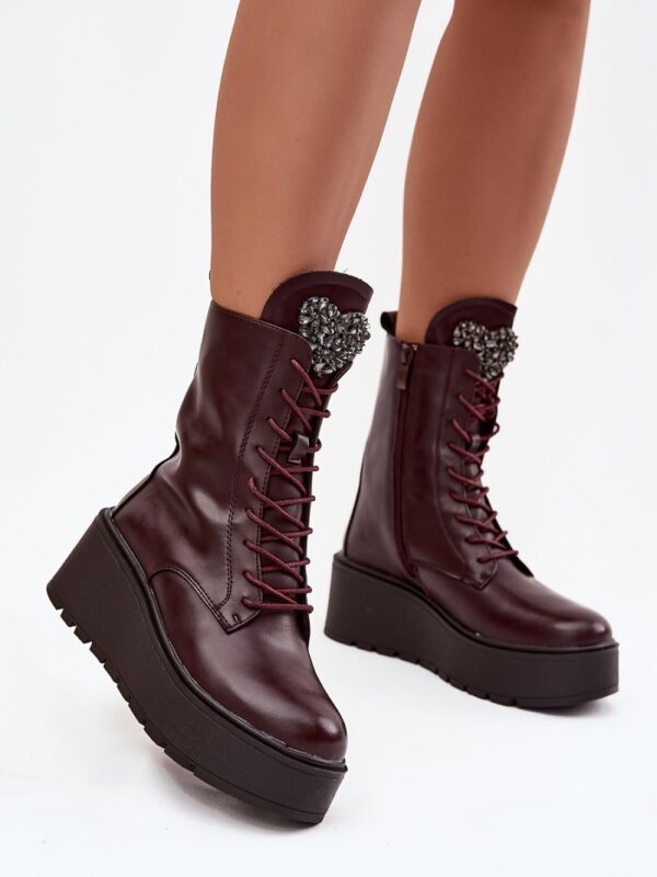 Botki Model Ulrika SFY2478-19 Bordo - Step in style