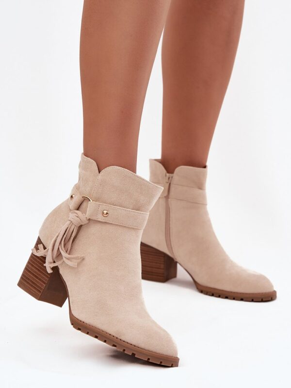 Botki Model Rosabella OM280 Light Beige - Step in style