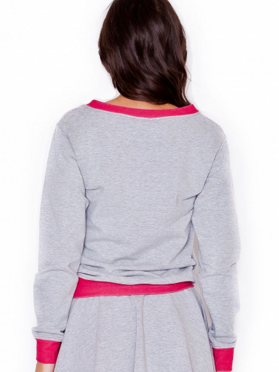Bluza Damska Model K276 Grey/Pink - Katrus - obrazek 3
