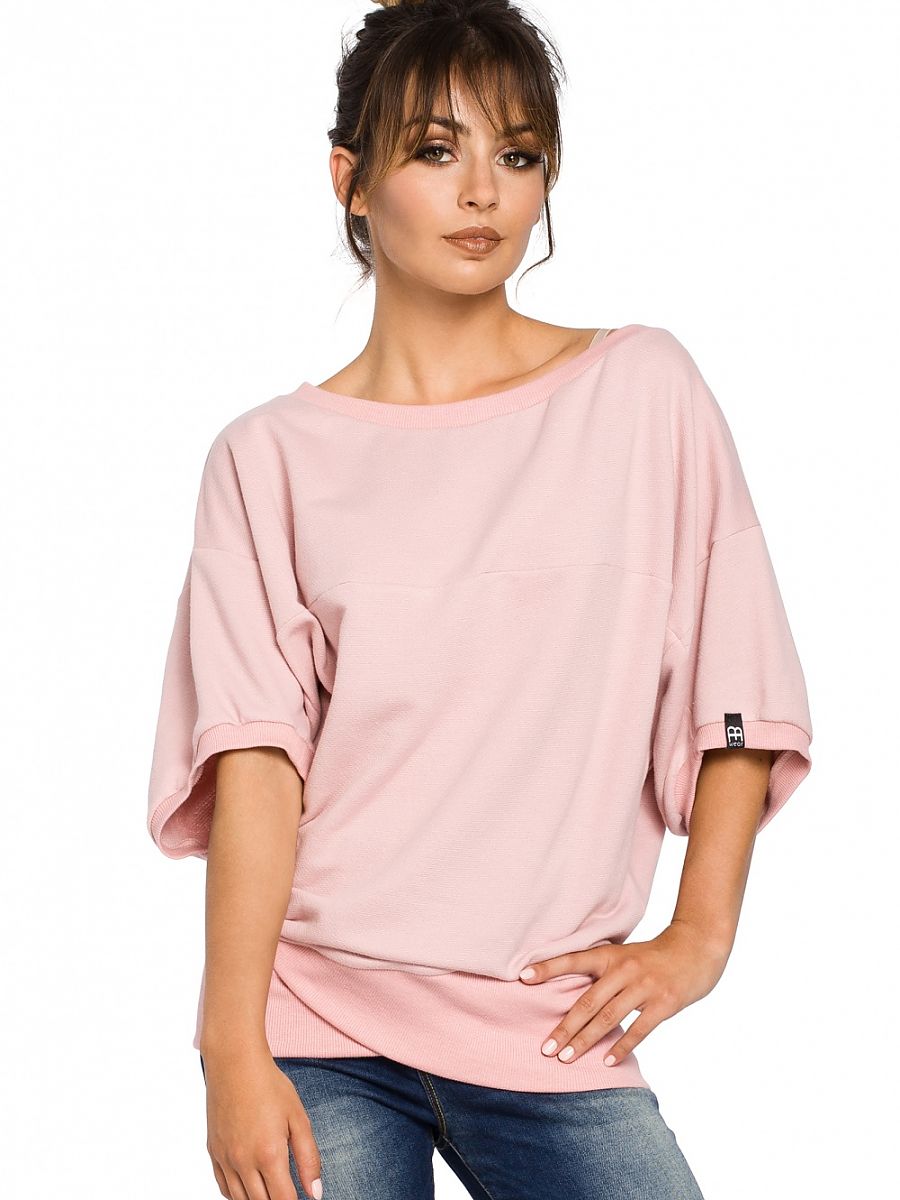 Bluza Damska Model B048 Powder Pink - BeWear