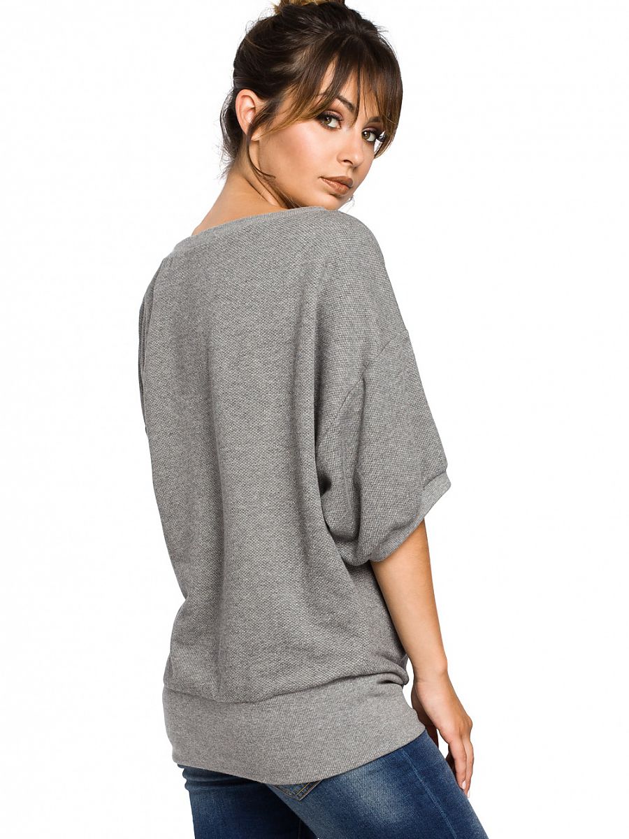 Bluza Damska Model B048 Grey - BeWear - obrazek 3