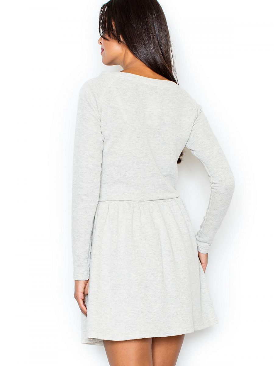 Sukienka Model 334 Light Grey - Figl - obrazek 2