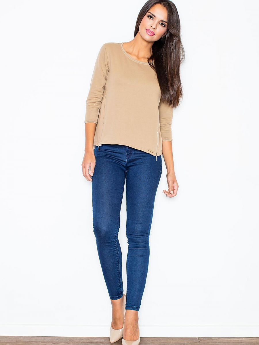 Bluza Damska Model 339 Beige - Figl - obrazek 2