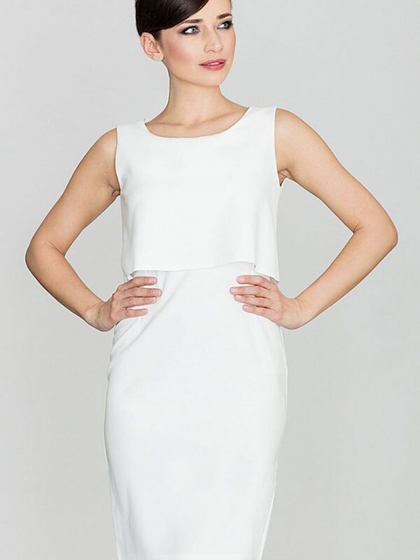 Sukienka Model K388 Ecru - Lenitif