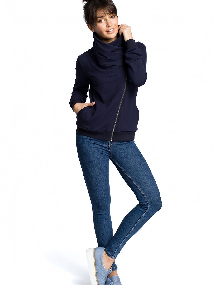 Bluza Damska Model B071 Navy - BeWear - obrazek 2