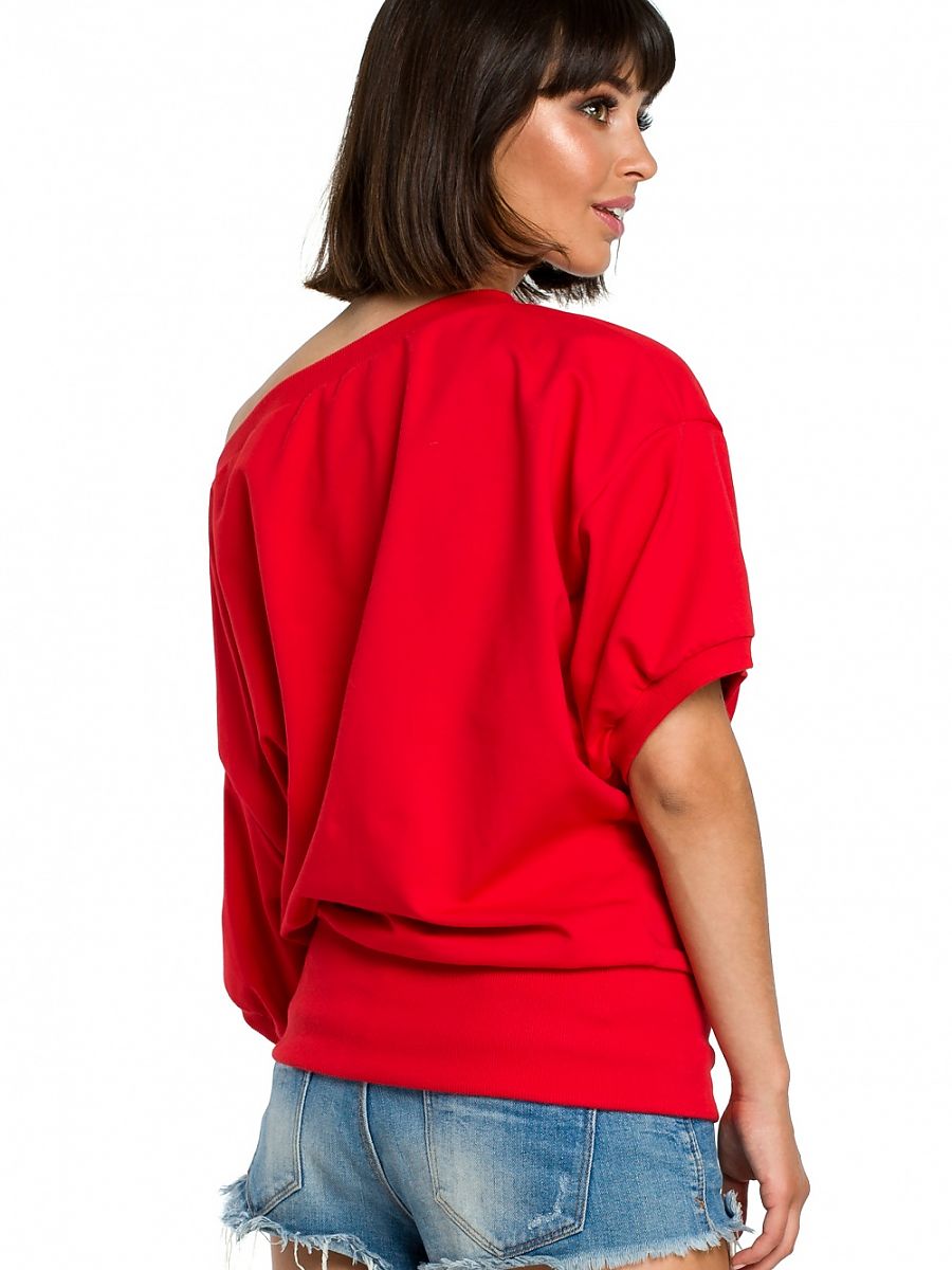 Bluza Damska Model B079 Red - BeWear - obrazek 3