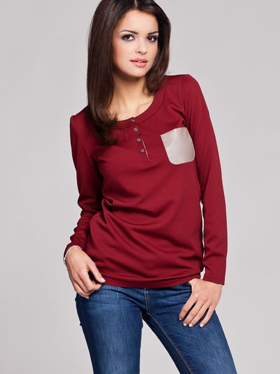 Bluzka Model 156 Bordo - Figl