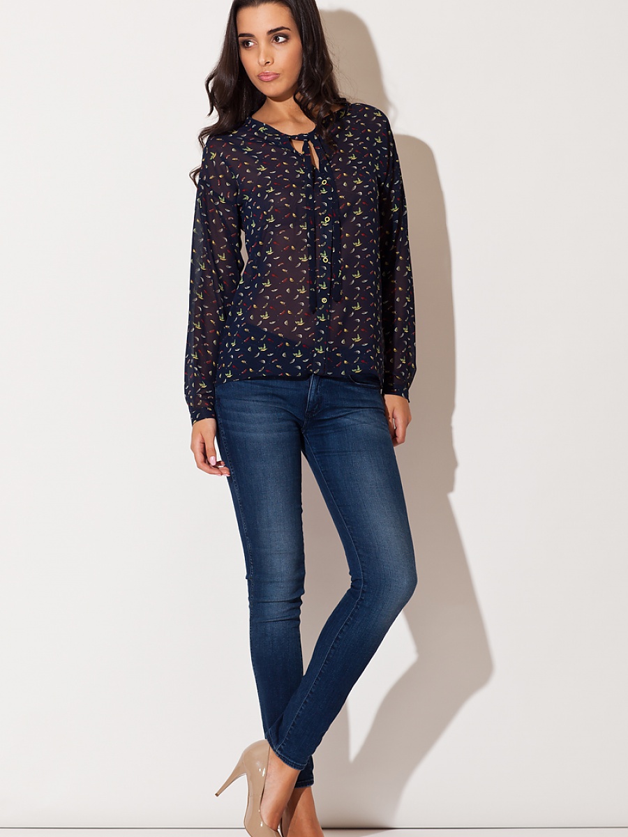 Koszula Damska Model K135 Navy - Katrus - obrazek 2