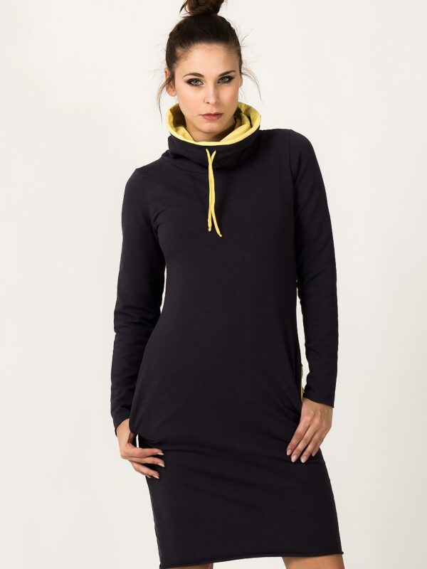 Sukienka Model Kaja 11 Navy/Yellow - Tessita