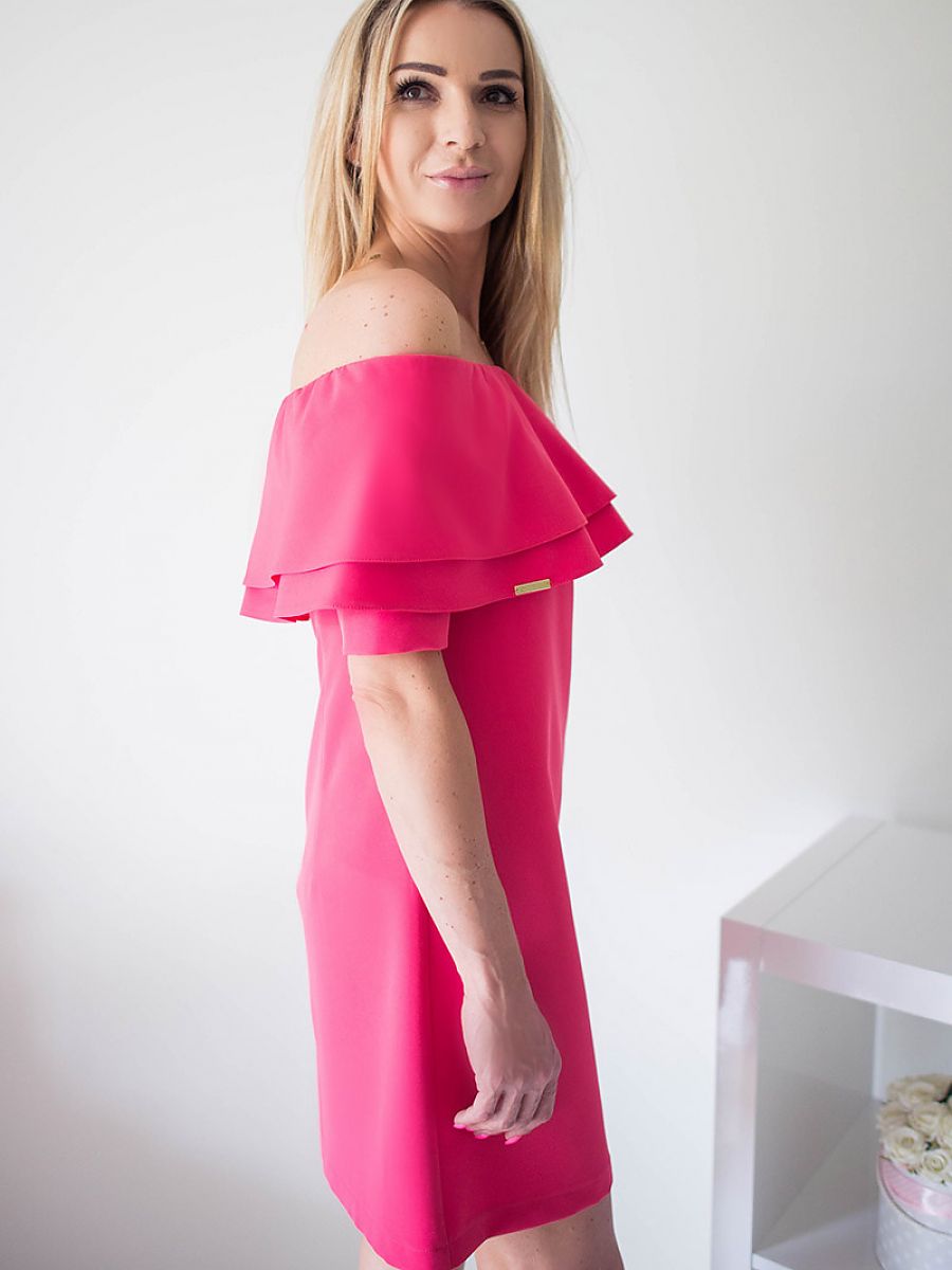 Sukienka Model Sandra Coral - Jersa - obrazek 2