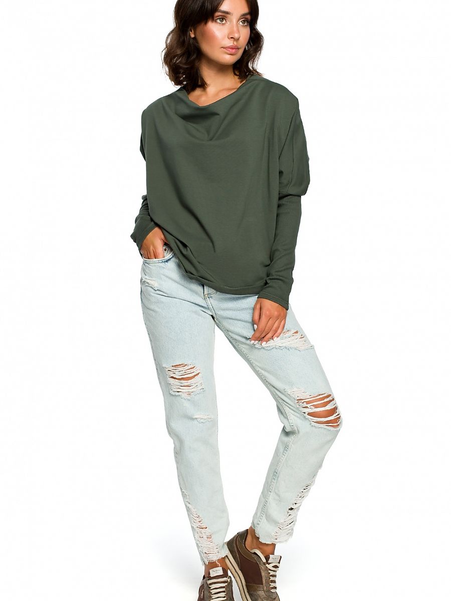 Bluza Damska Model B094 Green - BeWear - obrazek 2