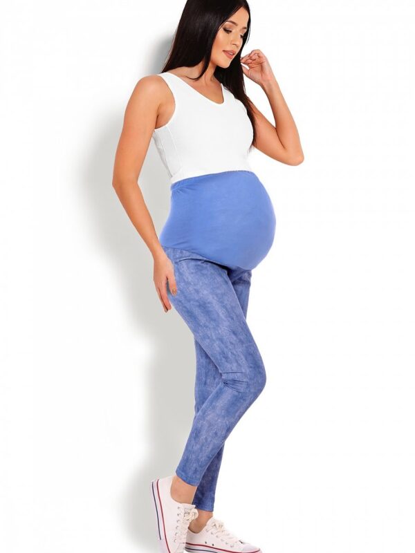 Legginsy Ciążowe Model 1684 Blue - PeeKaBoo