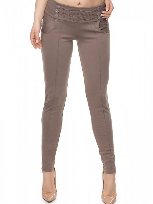 Spodnie Damskie Model 0105 Cappuccino - PeeKaBoo