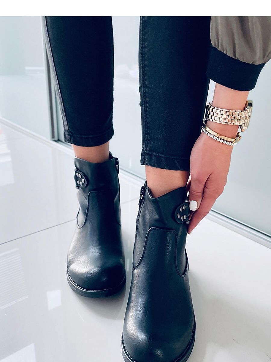 Botki damskie DUSTIN BLACK - Inello - obrazek 3