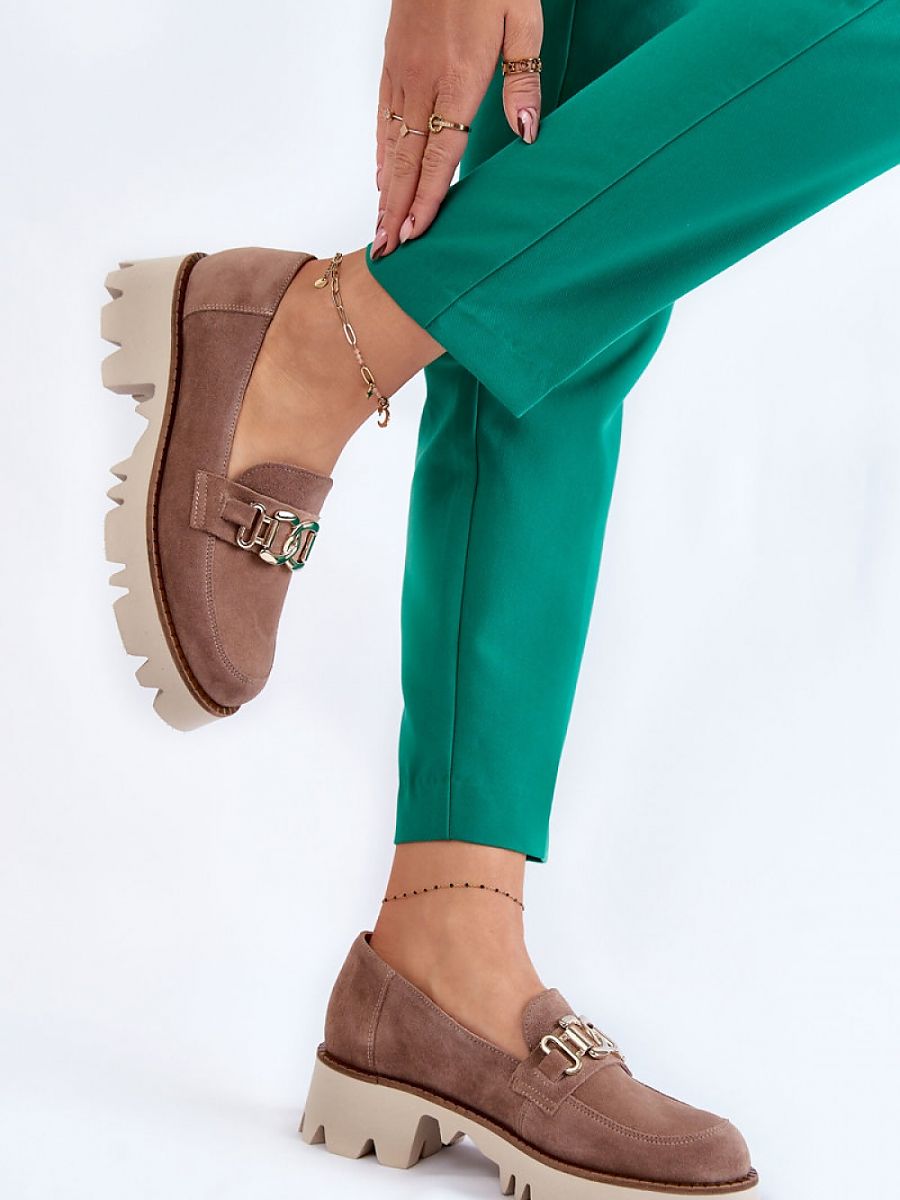 Półbuty Model Laura Messi 2489 Brown - Step in style - obrazek 2