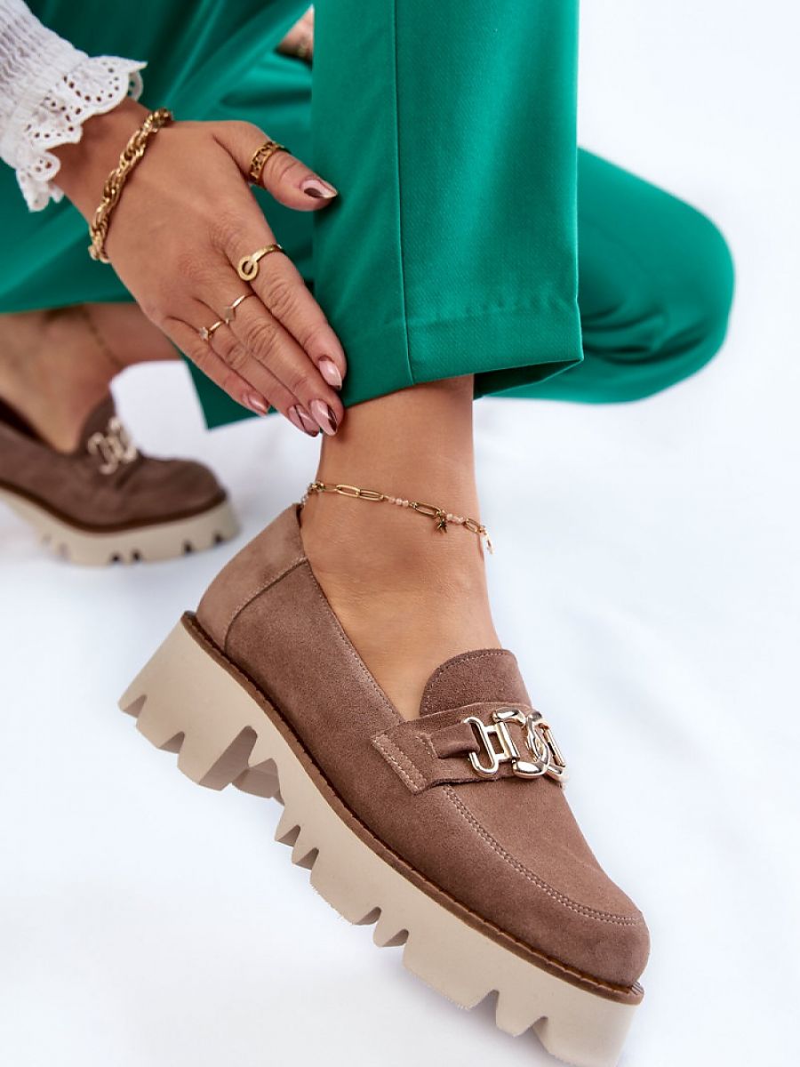 Półbuty Model Laura Messi 2489 Brown - Step in style - obrazek 3