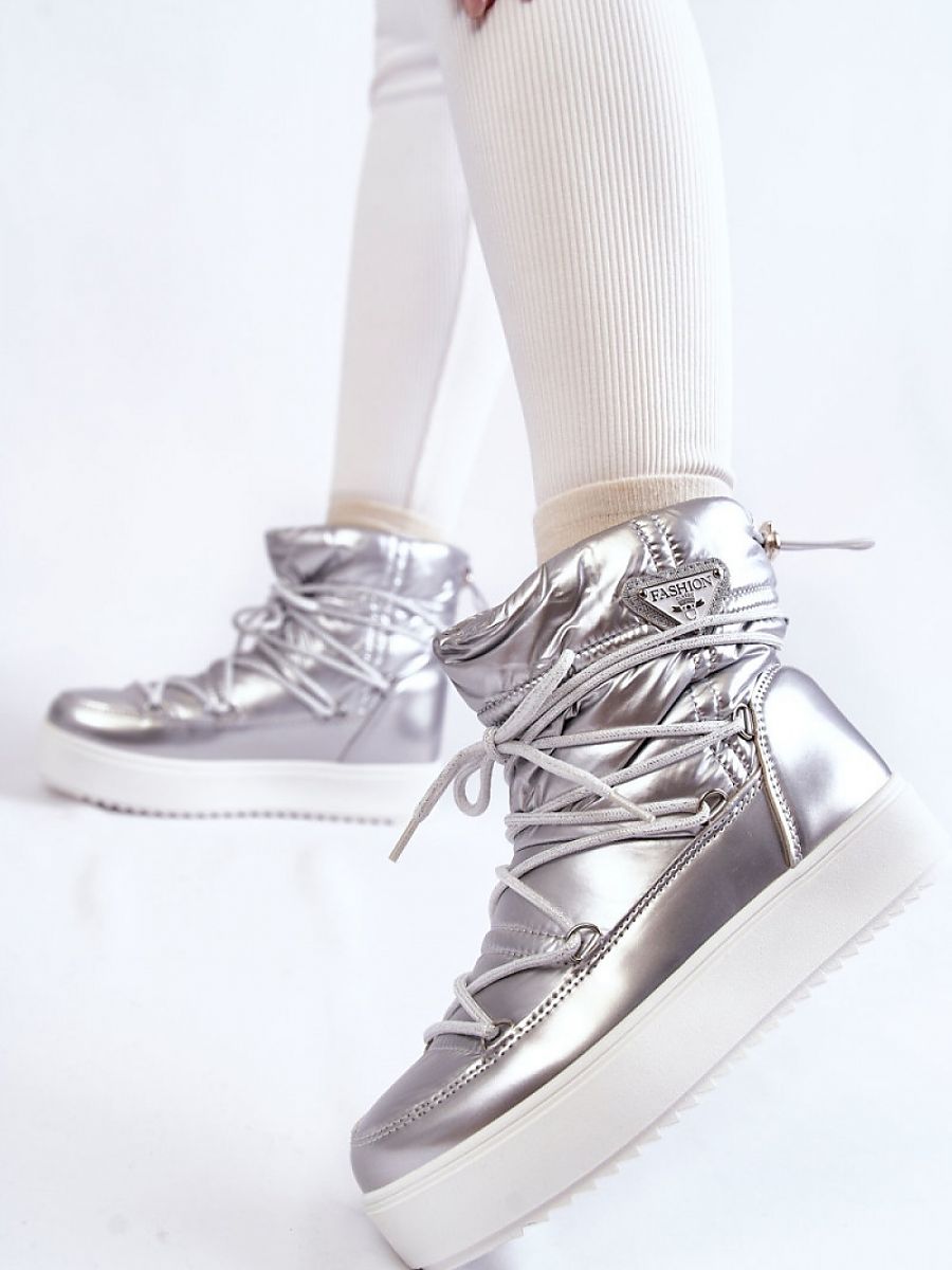 Śniegowce Model Carrios HY845-19 Silver - Step in style - obrazek 3