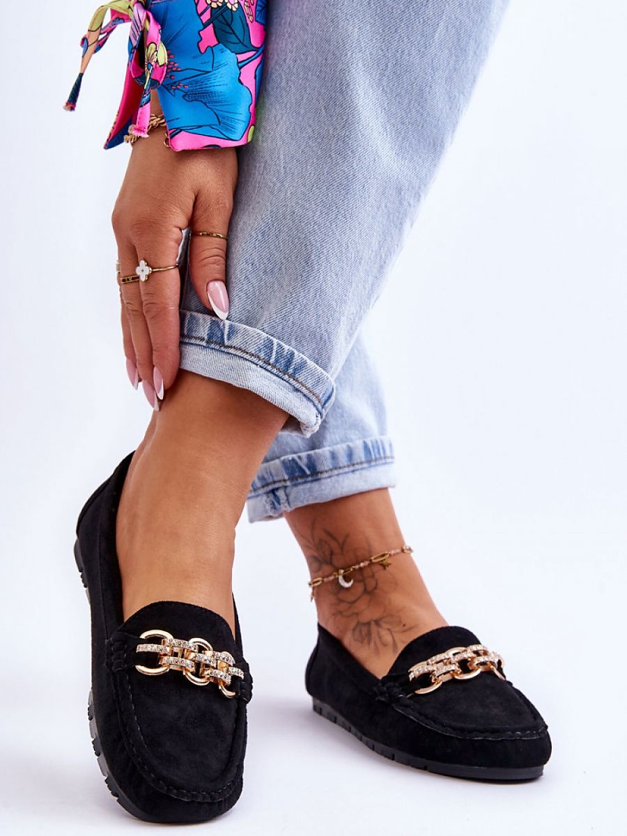 Mokasyny Model Sorento JU053 Black - Step in style