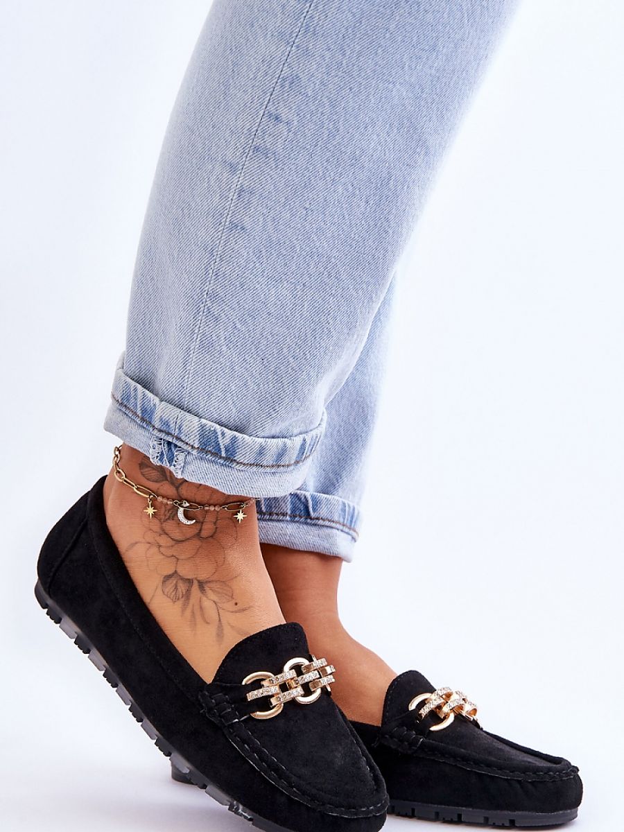 Mokasyny Model Sorento JU053 Black - Step in style - obrazek 2